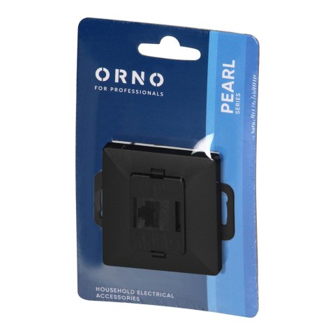 Gniazdo 1xRJ45 Cat5 Pearl, RJ45-5CAT/P1, czarny Gniazdo 1xRJ45 Cat5 Pearl, RJ45-5CAT/P1, czarny