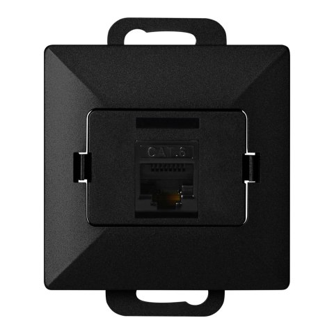 Gniazdo 1xRJ45 Cat5 Pearl, RJ45-5CAT/P1, czarny Gniazdo 1xRJ45 Cat5 Pearl, RJ45-5CAT/P1, czarny