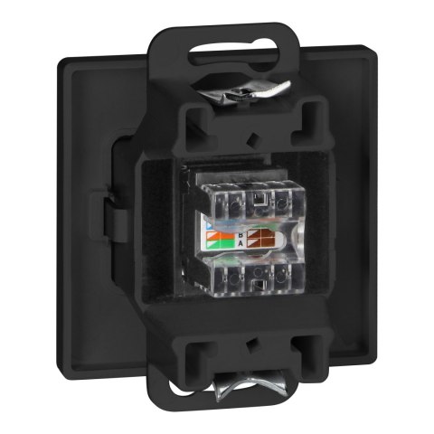 Gniazdo 1xRJ45 Cat5 Pearl, RJ45-5CAT/P1, czarny Gniazdo 1xRJ45 Cat5 Pearl, RJ45-5CAT/P1, czarny