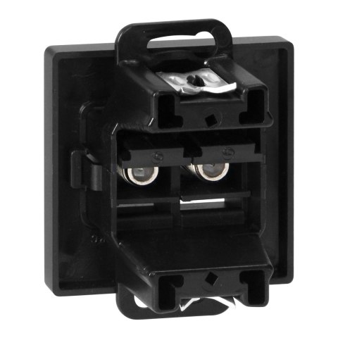 Gniazdo podw. typu F Pearl, TV/F-F1/P2, czarny Gniazdo podw. typu F Pearl, TV/F-F1/P2, czarny