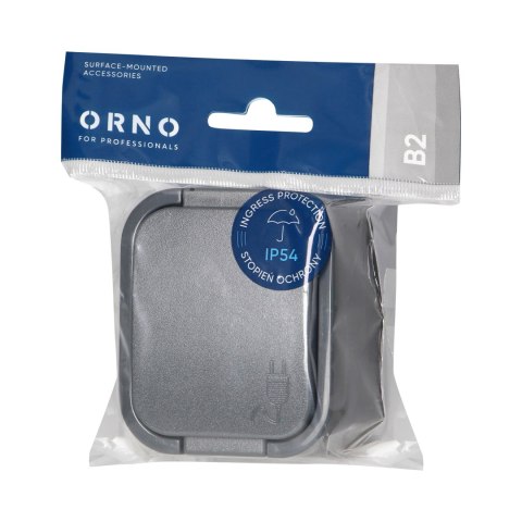 Gniazdo pojedyncze n/t 2P+Z, Schuko, bryzgoszczelne z klapką B2, IP54, NT-17B2, szary Gniazdo pojedyncze n/t 2P+Z, Schuko, bryzgoszczelne z klapką B2, IP54, NT-17B2, szary