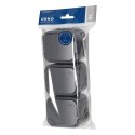 Gniazdo potrójne n/t 3x2P+Z, bryzgoszczelne z klapką B2, IP54, NT-316 B2, szary