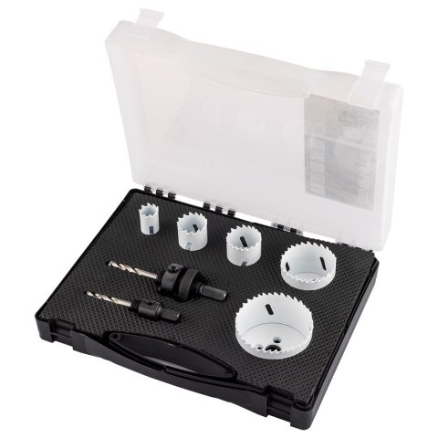 Otwornice bi-metalowe 19-68 mm, zestaw 7 szt. Otwornice bi-metalowe 19-68 mm, zestaw 7 szt.