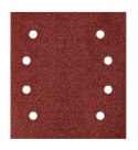 Papiery ścierne na rzep, kwadrat 113 x 113 mm, P80, 5 szt., z 8 otworami do 04-623