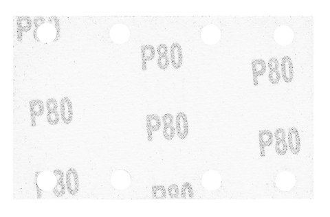 Papiery ścierne na rzep, prostokąt 80 x 130 mm, P80, 5 szt., z 8 otworami do 04-623 Papiery ścierne na rzep, prostokąt 80 x 130 mm, P80, 5 szt., z 8 otworami do 04-623