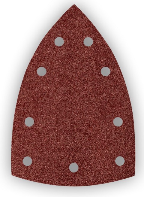 Papiery ścierne na rzep, żelazko 100 x 147 mm, P80, 5 szt., z 9 otworami do 04-623 Papiery ścierne na rzep, żelazko 100 x 147 mm, P80, 5 szt., z 9 otworami do 04-623