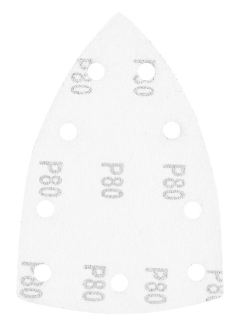 Papiery ścierne na rzep, żelazko 100 x 147 mm, P80, 5 szt., z 9 otworami do 04-623 Papiery ścierne na rzep, żelazko 100 x 147 mm, P80, 5 szt., z 9 otworami do 04-623