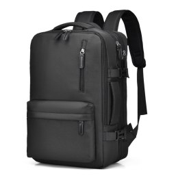 Plecak podróżny, kabinowy do samolotu, wodoodporny z USB, 44x30x16/26cm PL174