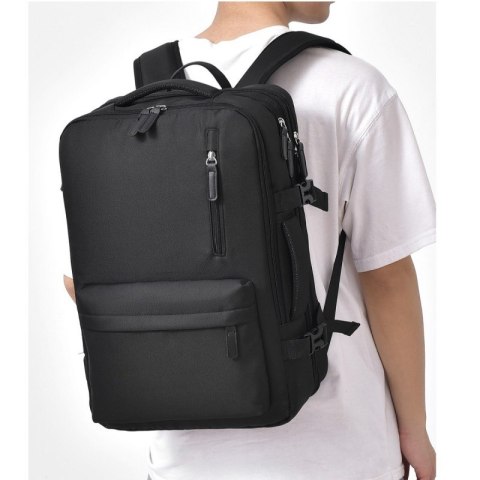 Plecak podróżny, kabinowy do samolotu, wodoodporny z USB, 44x30x16/26cm PL174