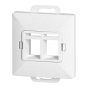 Płytka czołowa + 2xRJ45 Pearl, PC+ARJ45/P2, biały