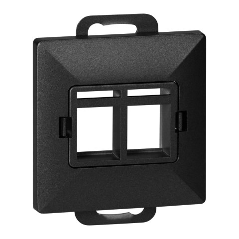 Płytka czołowa + 2xRJ45 Pearl, PC+ARJ45/P2, czarny Płytka czołowa + 2xRJ45 Pearl, PC+ARJ45/P2, czarny