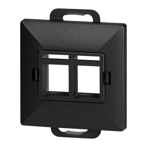 Płytka czołowa + 2xRJ45 Pearl, PC+ARJ45/P2, czarny Płytka czołowa + 2xRJ45 Pearl, PC+ARJ45/P2, czarny