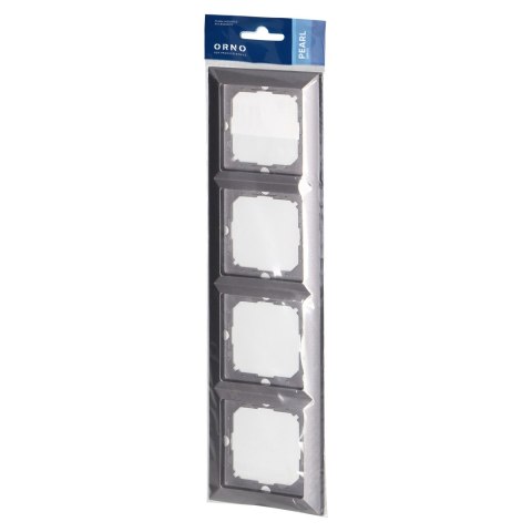 Ramka poczwórna Pearl, Ra-4P, antracyt Ramka poczwórna Pearl, Ra-4P, antracyt