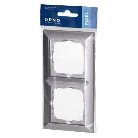 Ramka podwójna Pearl, Ra-2P, antracyt Ramka podwójna Pearl, Ra-2P, antracyt