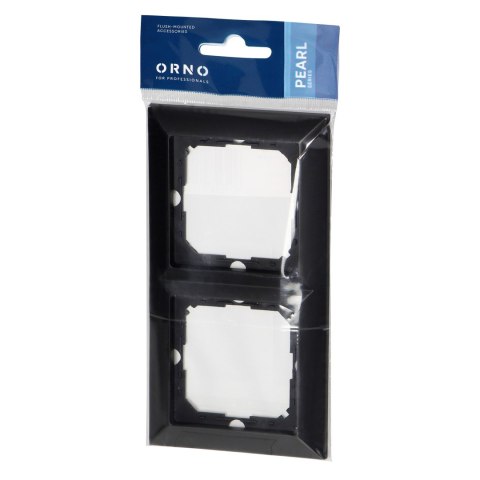 Ramka podwójna Pearl, Ra-2P, czarny Ramka podwójna Pearl, Ra-2P, czarny