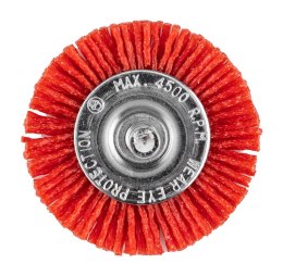 Szczotka nylonowa tarczowa 50 mm, z trzpieniem 6 mm