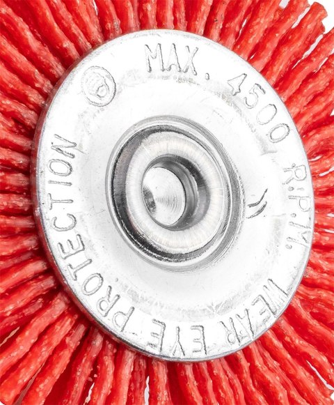 Szczotka nylonowa tarczowa 50 mm, z trzpieniem 6 mm Szczotka nylonowa tarczowa 50 mm, z trzpieniem 6 mm