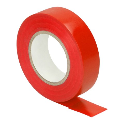 Taśma izolacyjna czerwona, uniepalniona, szerokość 19mm, grubość 0,13mm, długość 20m Taśma izolacyjna czerwona, uniepalniona, szerokość 19mm, grubość 0,13mm, długość 20m