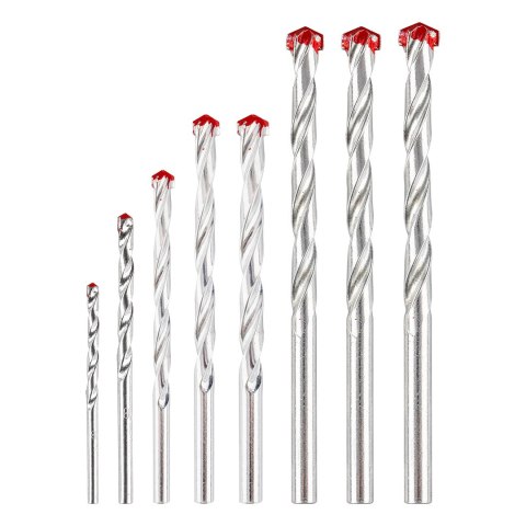 Zestaw wierteł do betonu: 3, 4, 5, 6, 7, 8, 9, 10 mm, zestaw 8 szt. Zestaw wierteł do betonu: 3, 4, 5, 6, 7, 8, 9, 10 mm, zestaw 8 szt.
