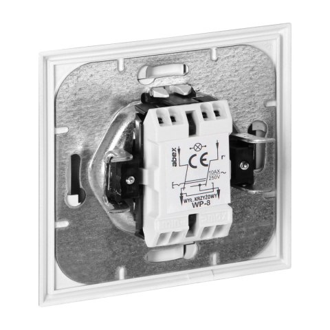 Łącznik krzyżowy p/t Luna, 10A, 250V, WP-8L, biały Łącznik krzyżowy p/t Luna, 10A, 250V, WP-8L, biały
