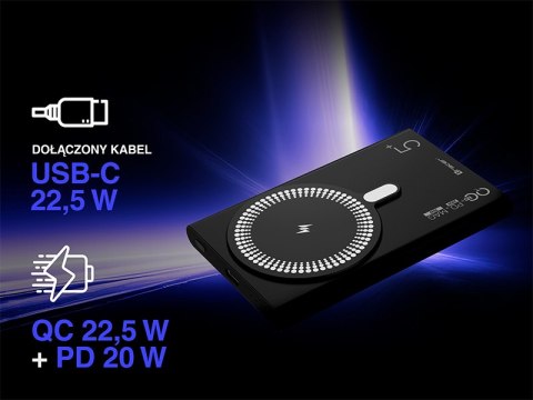 Power bank TRACER AirMag2 5000mAh PD20W+15W Mag Power bank TRACER AirMag2 5000mAh PD20W+15W Mag