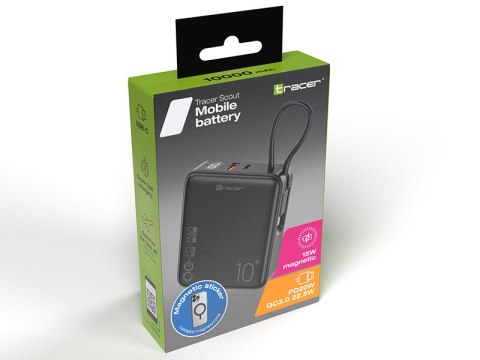 Power bank TRACER Scout 10000mAh MAG+PD+QC Power bank TRACER Scout 10000mAh MAG+PD+QC