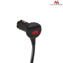 Rozdzielacz gniazda zapalniczki samochodowej Maclean, woltomierz, 3 gniazda zapalniczki, 4xUSB, 4.8A, max 120W, czarny, gumowany