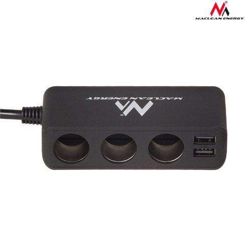 Rozdzielacz gniazda zapalniczki samochodowej Maclean, woltomierz, 3 gniazda zapalniczki, 4xUSB, 4.8A, max 120W, czarny, gumowany Rozdzielacz gniazda zapalniczki samochodowej Maclean, woltomierz, 3 gniazda zapalniczki, 4xUSB, 4.8A, max 120W, czarny, gumowany