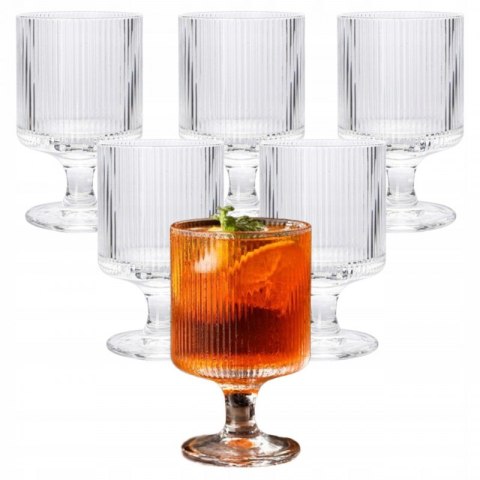 Szklanka ryflowana, pucharek deserowy na nóżce 1szt SZK44