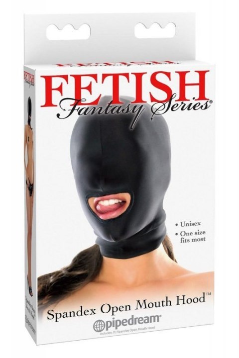 FETISH FANTASY SERIES SPANDEX OPEN MOUTH HOOD BLACK FETISH FANTASY SERIES SPANDEX OPEN MOUTH HOOD BLACK