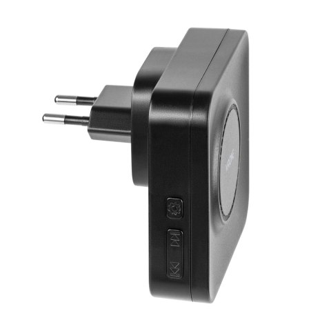 TELERO AC, dzwonek bezprzewodowy, sieciowy, przycisk bezbateryjny, learning system, 36 dźwięków, 200m, czarny TELERO AC, dzwonek bezprzewodowy, sieciowy, przycisk bezbateryjny, learning system, 36 dźwięków, 200m, czarny