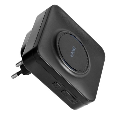 TELERO AC, dzwonek bezprzewodowy, sieciowy, przycisk bezbateryjny, learning system, 36 dźwięków, 200m, czarny TELERO AC, dzwonek bezprzewodowy, sieciowy, przycisk bezbateryjny, learning system, 36 dźwięków, 200m, czarny