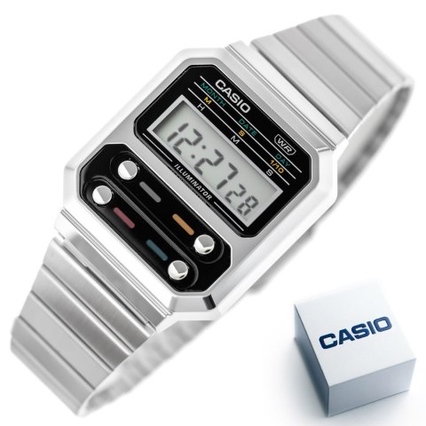 ZEGAREK UNISEX CASIO VINTAGE A100WE-1AEF (zd167a) + BOX ZEGAREK UNISEX CASIO VINTAGE A100WE-1AEF (zd167a) + BOX