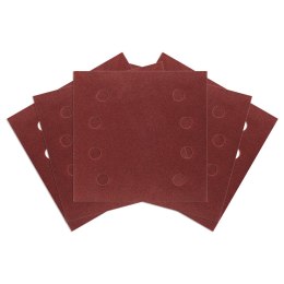 Papiery ścierne na rzep, kwadrat 113 x 113 mm, P120, 5 szt., z 8 otworami do 04-623