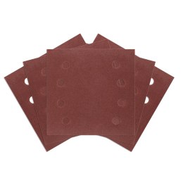 Papiery ścierne na rzep, kwadrat 113 x 113 mm, P240, 5 szt., z 8 otworami do 04-623