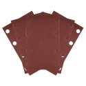 Papiery ścierne na rzep, prostokąt  80 x 130 mm, P240, 5 szt., z 8 otworami do 04-623