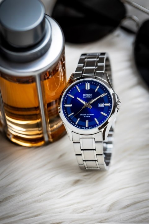 Zegarek Męski Casio MTS-100D-2A + BOX (zd236c) SZAFIR Zegarek Męski Casio MTS-100D-2A + BOX (zd236c) SZAFIR