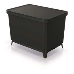 Kosz na śmieci SYSTEMA 23L + 2x10L - czarny recykling
