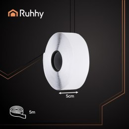 Taśma- rzep samoprzylepny 5mx5cm biały Ruhhy 25807