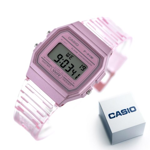 ZEGAREK DAMSKI CASIO RETRO VINTAGE F-91WS-4 (ZD648A) + BOX ZEGAREK DAMSKI CASIO RETRO VINTAGE F-91WS-4 (ZD648A) + BOX