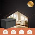Pufa welurowa czarna 60x30x30 cm Ruhhy 25995