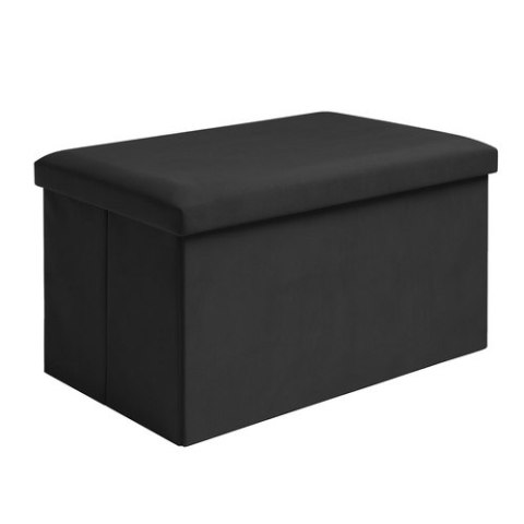 Pufa welurowa czarna 60x30x30 cm Ruhhy 25995 Pufa welurowa czarna 60x30x30 cm Ruhhy 25995