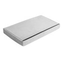 Pufa welurowa szara 60x30x30 cm Ruhhy 25994