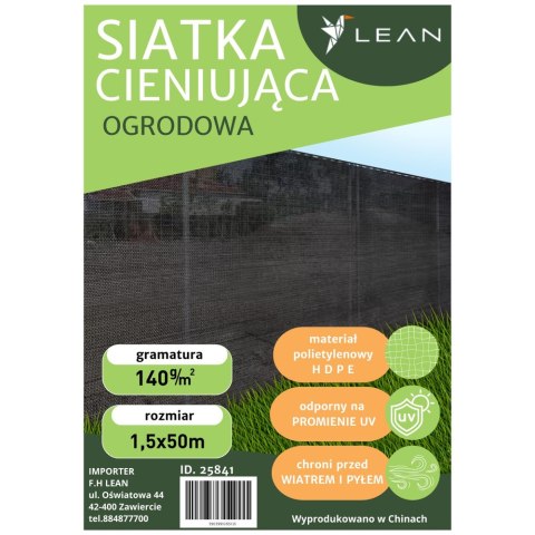 Siatka Cieniująca Na Ogrodzenie Płot Maskująca Szara 1.5M 50M 140g/m? Siatka Cieniująca Na Ogrodzenie Płot Maskująca Szara 1.5M 50M 140g/m?