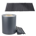 Taśma Ogrodzeniowa Ochrona UV 20 Klipsów Szara 450 g/m? 19x35m