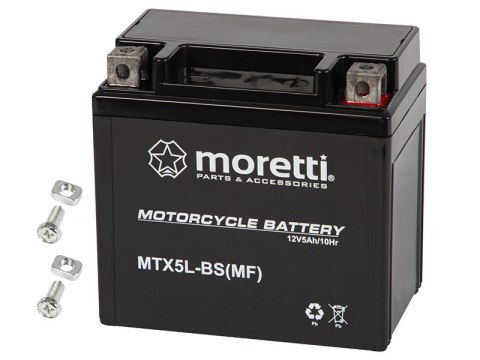 82-353# Akumulator motocyklowy 12v 5ah mtx5l-bs moretti 82-353# Akumulator motocyklowy 12v 5ah mtx5l-bs moretti