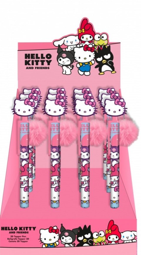 Długopis z toperem hello kitty display 12 sztuk Długopis z toperem hello kitty display 12 sztuk