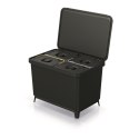 Kosz na śmieci SYSTEMA 4x10L - czarny recykling