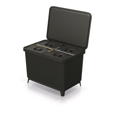 Kosz na śmieci SYSTEMA 4x10L - czarny recykling Kosz na śmieci SYSTEMA 4x10L - czarny recykling