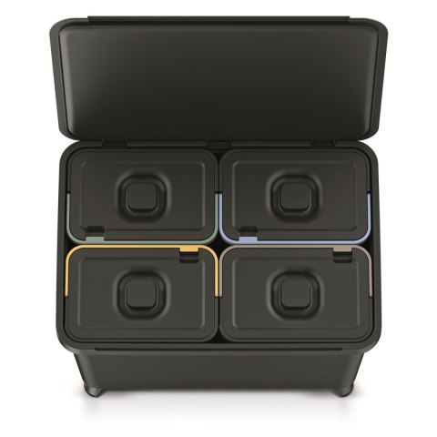Kosz na śmieci SYSTEMA 4x10L - czarny recykling Kosz na śmieci SYSTEMA 4x10L - czarny recykling